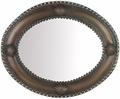 Large Aged Tin Concho Mirror