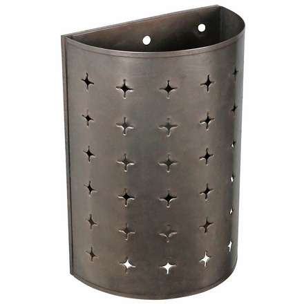Large Aged Tin Domed Wall Sconce