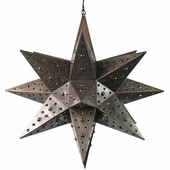 Large Aged Tin Elegant Starlight with Marbles