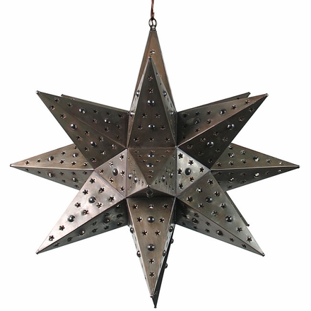Large Aged Tin Elegant Starlight with Marbles