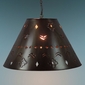 Large Aged Tin Southwest Hanging Shade Light