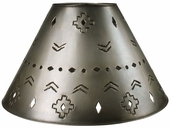 Large Aged Tin Southwest Shade