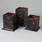 Large Aged Tin Square Mexican Luminarias - Set of 2