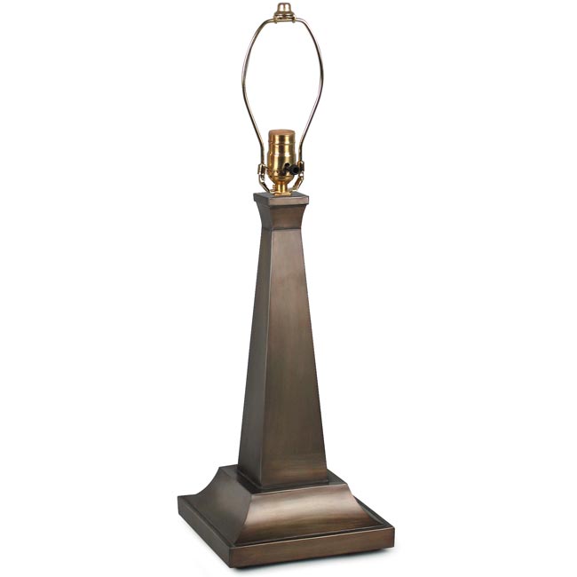 Large Aged Tin Taper Lamp Base - IA3001