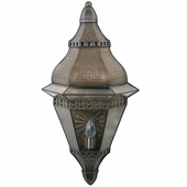Large Aged Tin Tapered Wall Lantern