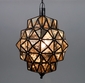 Large Antiqued Mirror Glass Hanging Light Fixture