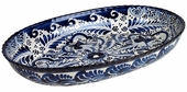 Large Blue & White Talavera Serving Platter