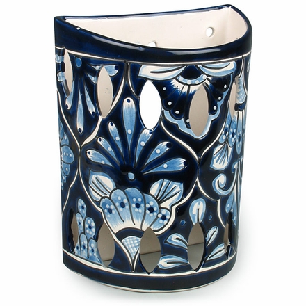 Large Blue & White Talavera Wall Sconce