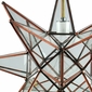 Large Copper & Glass Star Light Fixture
