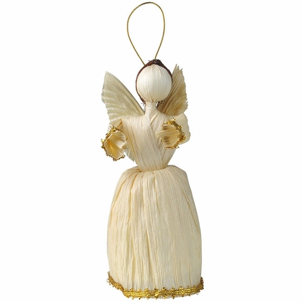 Large Corn Husk Angel Ornaments - Set of 3