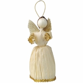 Large Corn Husk Angel Ornaments - Set of 3