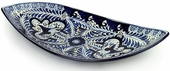 Large Curved Blue & White Talavera Platter