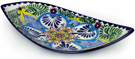Large Curved Talavera Platter - Margarita Pattern