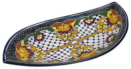 Large Curved Talavera Rosario Serving Platter