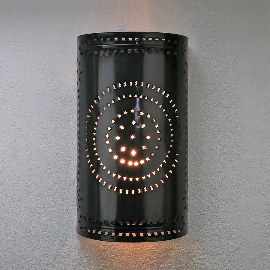 Large Darkened Copper Wall Sconce Light Cover