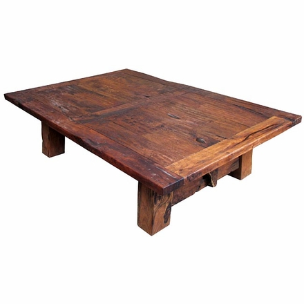 Large Distressed Mesquite Coffee Table