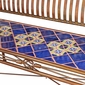 Large Iron Bench with Talavera Tiles - Blue