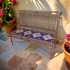 Large Iron Bench with Talavera Tiles - Blue