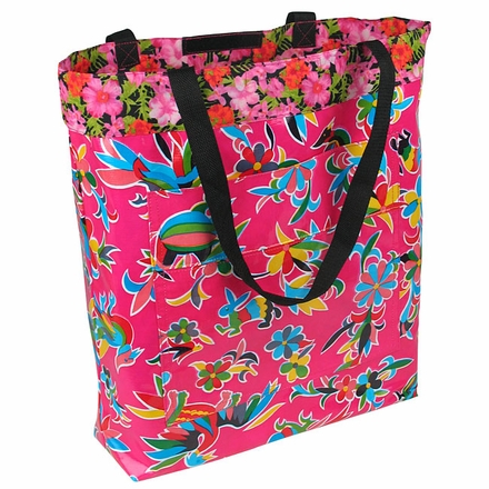 Large Lined Mexican Oilcloth Bag