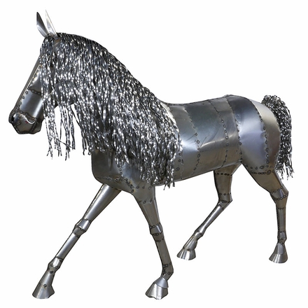 Large Metal Horse Sculpture - Over 5 ft Tall