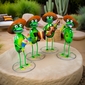 Large Metal Mariachi Frogs Garden Scupltures - Set of 4