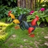 Large Mexican Painted Tin Rooster