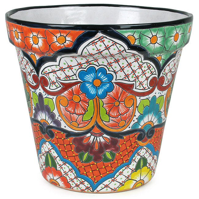 Large Mexican Talavera Flower Pot - Assorted