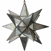 Large Mirrored Glass Star Fixture