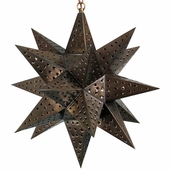Large Moravian Star Light - Punched Tin 18"