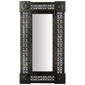 Large Narrow Aged Tin & Tile Mexican Wall Mirror - 20