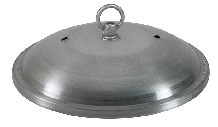 Large Natural Tin Ceiling Plate 6" Dia.