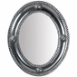 Large Natural Tin Concho Oval Mirror