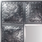 Large Natural Tin Rectangular Mirror