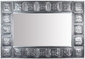 Large Natural Tin Rectangular Mirror