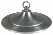 Large Natural Tin Ridged Ceiling Plate 6" Dia.