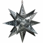 Large Natural Tin Stained Glass Star Fixture