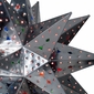 Large Natural Tin Stained Glass Star Fixture