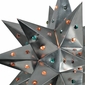 Large Natural Tin Star Light with Colored Marbles 20 in Dia.