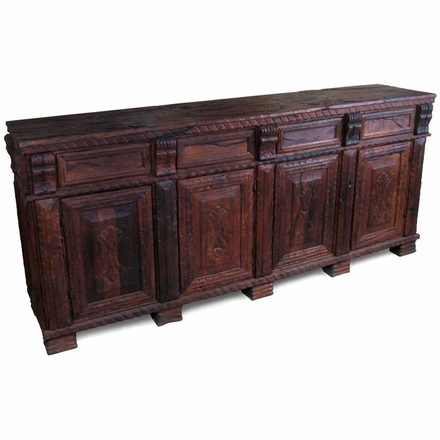 Large Old World Carved Mesquite Buffet