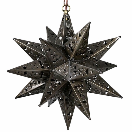 Large Ornate Tin Star Fixture