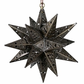 Large Ornate Tin Star Fixture