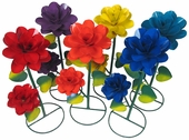 Large Painted Metal Garden Flowers