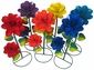 Large Painted Metal Garden Flowers