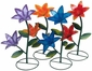 Large Painted Metal Lilies - Garden Sculptures