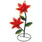 Large Painted Metal Lilies - Garden Sculptures