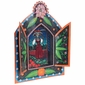 Large Painted Tin Nicho with Catrina Print