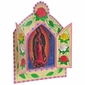 Large Painted Tin Nicho with Our Lady of Guadalupe Print