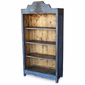 Large Painted Wood Santa Fe Bookcase Blue