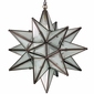 Large Partially Frosted Glass Star Light