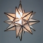 Large Partially Frosted Glass Star Light